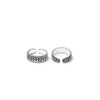 Silver Oxi Disha Toe Ring