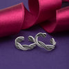 Silver Oxi Wavy Toe Rings