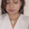 Silver Serene Cross Pendant with Chain