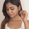 18k Gold Plated Two Tone Silver Spiral Earrings