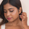 18k Rose Gold Plated Two Tone Silver Starburst Earrings