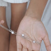 Silver Curved Infinity Pair of Anklets