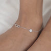 Silver Curved Infinity Anklet